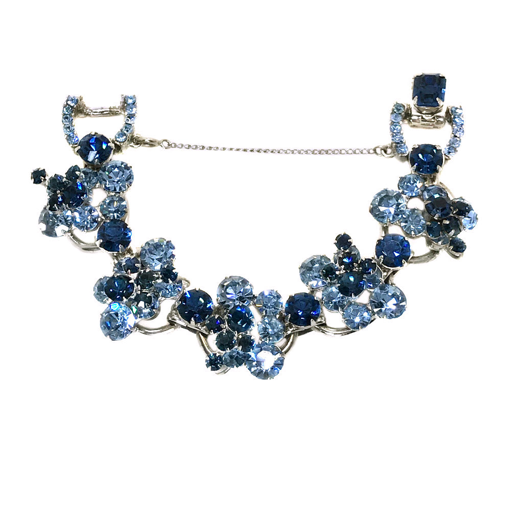 D&E Juliana Blue Cluster Bracelet-2