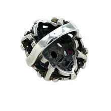 Load image into Gallery viewer, Ruby and Marcasite Sterling Cocktail Ring