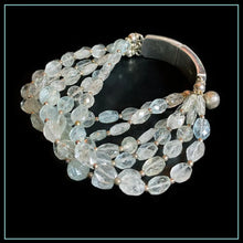 Load image into Gallery viewer, Aquamarine Muti-Strand Bracelet
