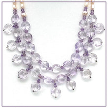 Load image into Gallery viewer, Amethyst and Pearl Double Strand Necklace