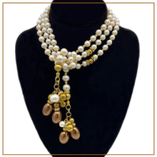 Load image into Gallery viewer, Freshwater Pearl Long Strand Necklace with Pendant