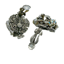 Load image into Gallery viewer, Robert Pearl & Rhinestone Clip-on Earrings