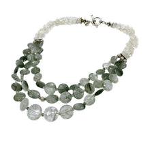 Load image into Gallery viewer, Green Tourmalinated Quartz Necklace
