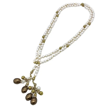 Load image into Gallery viewer, Freshwater Pearl Long Strand Necklace with Pendant
