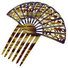 Load image into Gallery viewer, Faux Tortoise Shell Peineta w/Six Fork