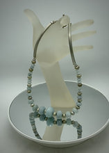 Load and play video in Gallery viewer, Aquamarine and Sterling Necklace
