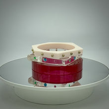 Load and play video in Gallery viewer, Estée Lauder Cranberry Acrylic Bangle
