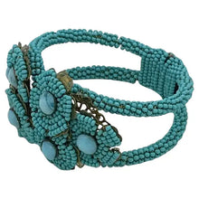 Load image into Gallery viewer, Stanley Hagler Style Turquoise Hinge Clamper Bracelet