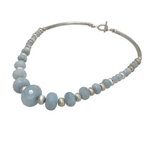 Load image into Gallery viewer, Aquamarine and Sterling Necklace
