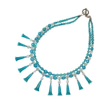 Load image into Gallery viewer, Chalcedony Blue Bell Necklace