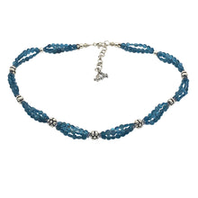 Load image into Gallery viewer, Apatite with Fine Silver Flower Necklace
