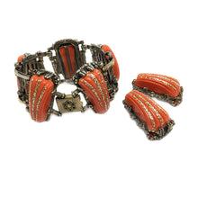 Load image into Gallery viewer, Selro-Selini Orange Bracelet & Earrings Set