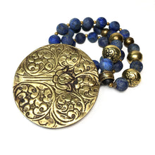 Load image into Gallery viewer, Lapis Lazuli Necklace with Ganesha