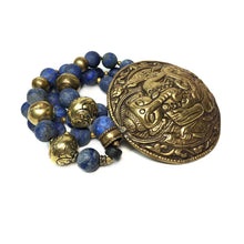 Load image into Gallery viewer, Lapis Lazuli Necklace with Ganesha