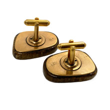 Load image into Gallery viewer, Cufflinks with Fossilized Stone

