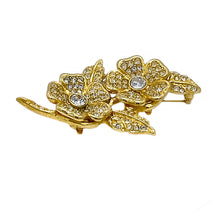 Load image into Gallery viewer, Joan Rivers Flower Earrings on Brooch