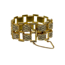 Load image into Gallery viewer, Damascene Double Row Link Bracelet

