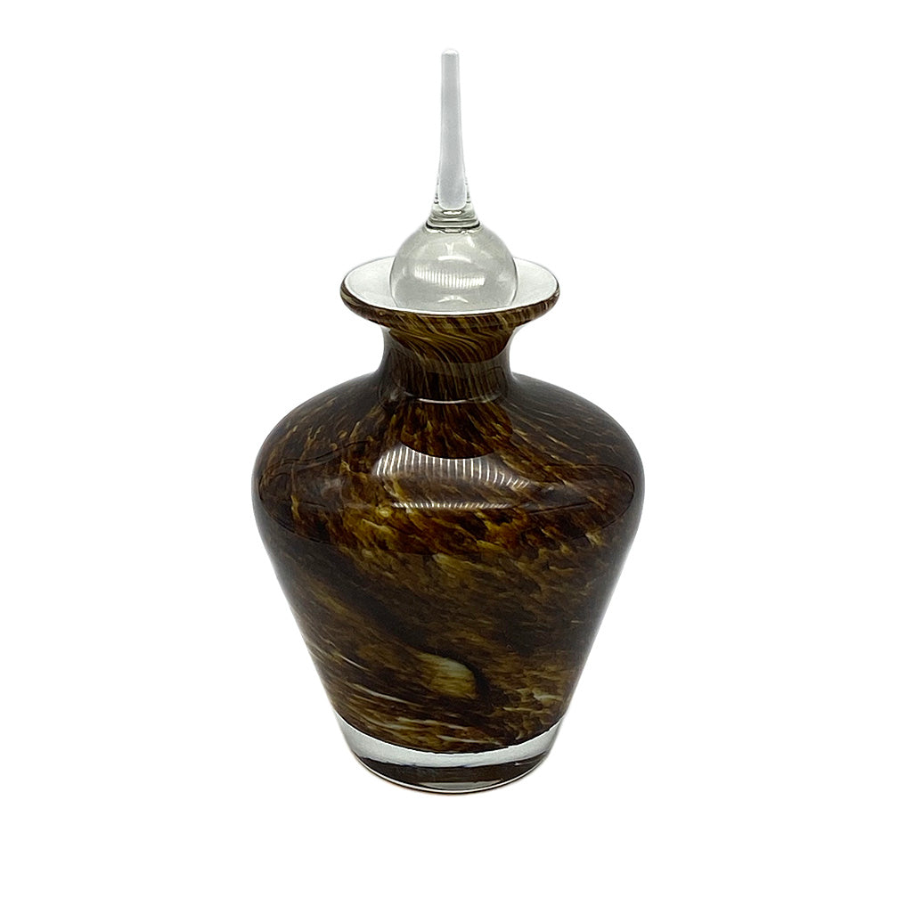 Brown Art Glass Perfume Bottle
