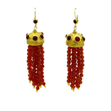 Load image into Gallery viewer, Tourmaline Tassel Earrings
