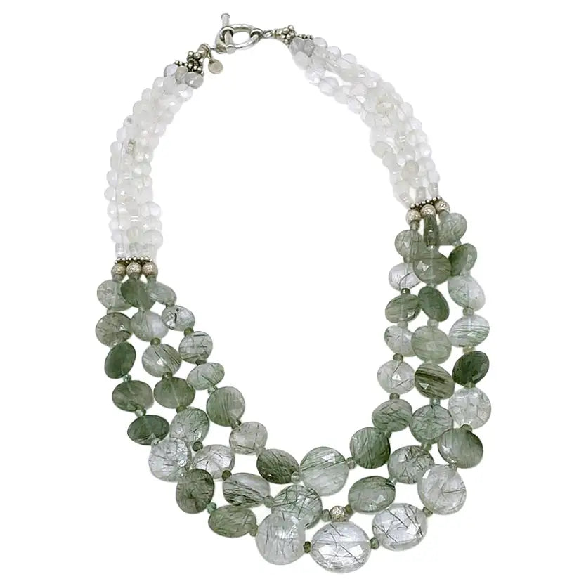 Green Tourmalinated Quartz Necklace