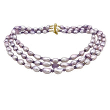 Load image into Gallery viewer, Freshwater Pearl Triple Strand Necklace

