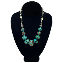 Load image into Gallery viewer, Turquoise Necklace with Sterling Chain
