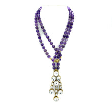Load image into Gallery viewer, Amethyst Necklace with Dangling Pendant
