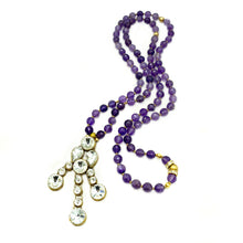 Load image into Gallery viewer, Amethyst Necklace with Dangling Pendant
