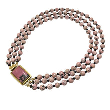 Load image into Gallery viewer, Rhodonite Triple Strand Necklace
