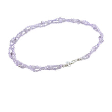 Load image into Gallery viewer, Rose de France Amethyst Triple Strand Necklace
