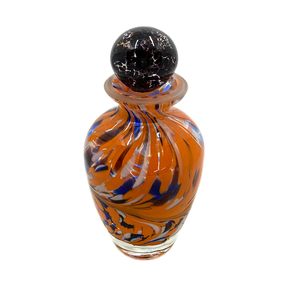 Art Glass Perfume Bottle, Orange