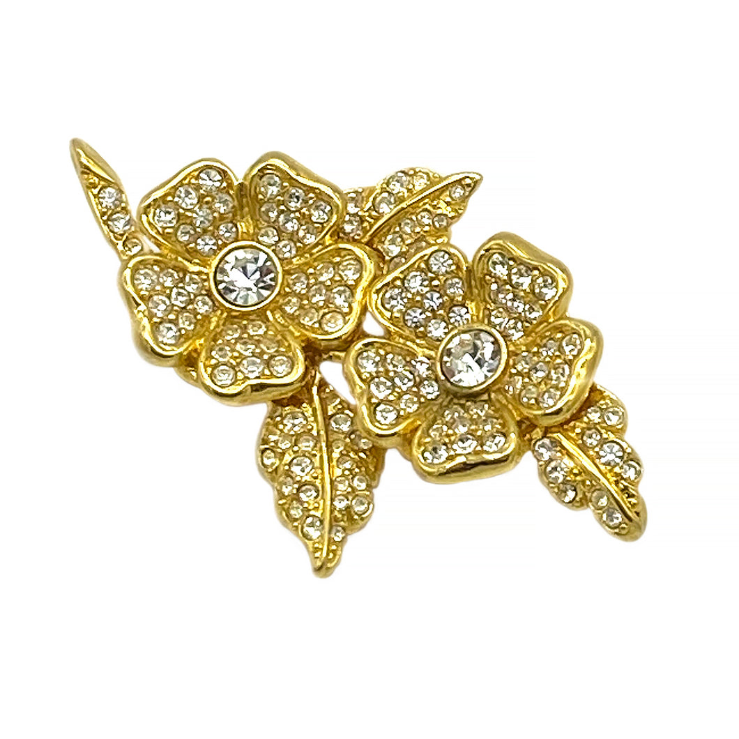 Joan Rivers Flower Earrings on Brooch