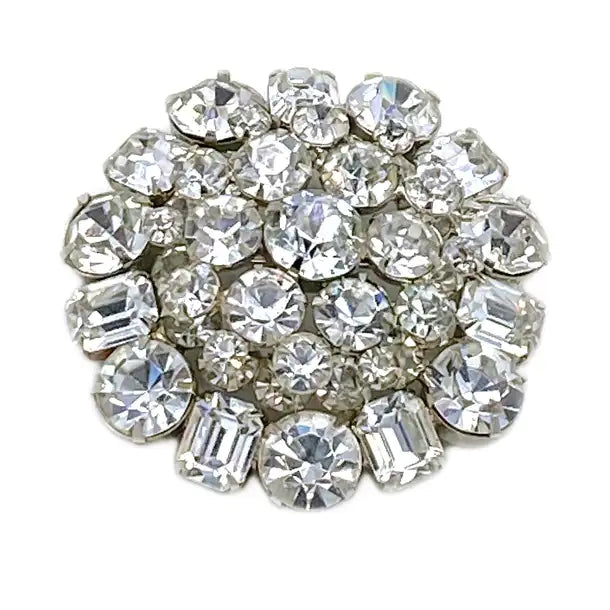 Hollywood Regency Style Rhinestone Brooch Perfect for Weddings