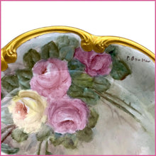 Load image into Gallery viewer, Bavaria Handpainted Roses Decorated Platter
