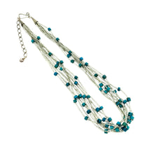 Load image into Gallery viewer, Jay King DTR Liquid Sterling Silver Necklace with Turquoise
