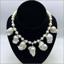 Load image into Gallery viewer, Natural Baroque Fireball Pearl Pendant Necklace
