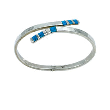 Load image into Gallery viewer, Mexico S.S. Bangle w/Inlaid Turquoise
