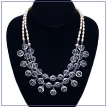 Load image into Gallery viewer, Amethyst and Pearl Double Strand Necklace
