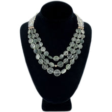 Load image into Gallery viewer, Green Tourmalinated Quartz Necklace
