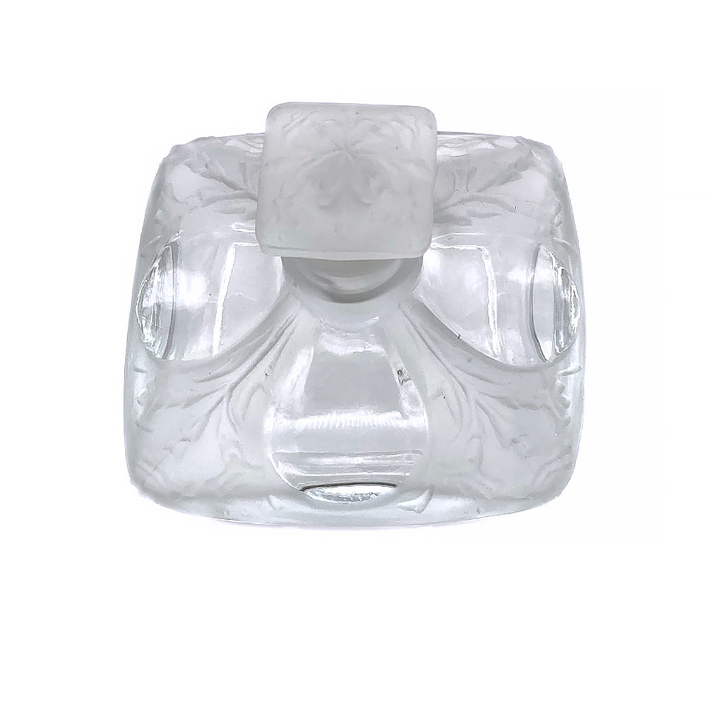 Art Nouveau Style Square Perfume Bottle With Stopper