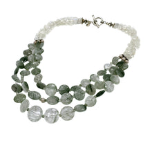 Load image into Gallery viewer, Green Tourmalinated Quartz Necklace
