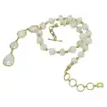 Load image into Gallery viewer, Rainbow Moonstone and Vermeil Drop Necklace
