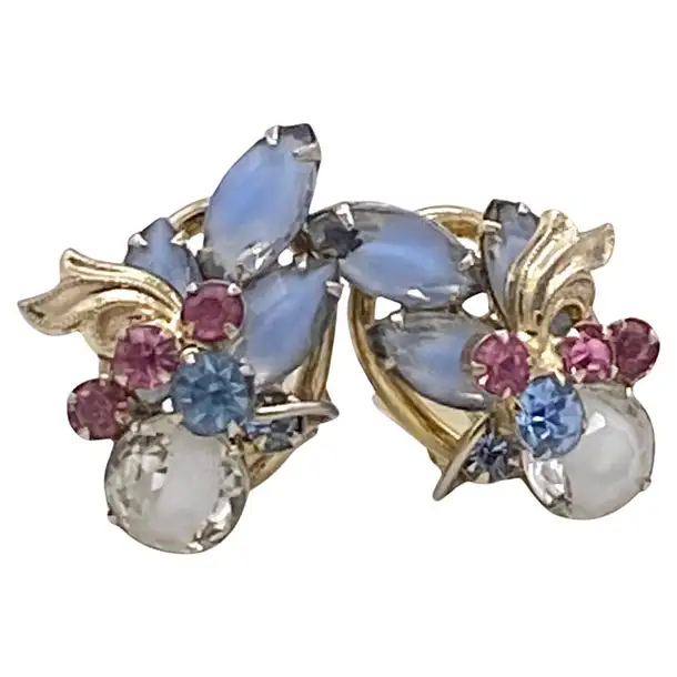 Juliana D&E Givré Stones Clip-on Earrings