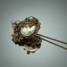 Load and play video in Gallery viewer, Miriam Haskell Pearl Stick Pin/Brooch
