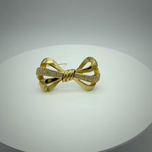 Load and play video in Gallery viewer, S.A.L. Golden Bow Brooch
