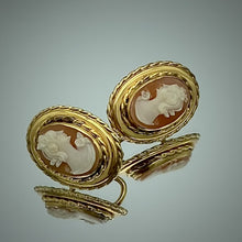 Load and play video in Gallery viewer, Gold Filled Cameo Earrings
