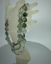 Load and play video in Gallery viewer, Green Tourmalinated Quartz Necklace
