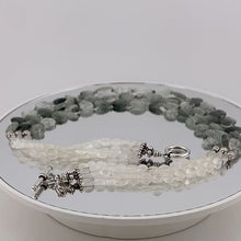 Load and play video in Gallery viewer, Green Tourmalinated Quartz Necklace
