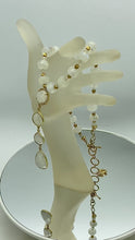 Load and play video in Gallery viewer, Rainbow Moonstone and Vermeil Drop Necklace
