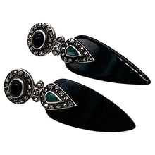 Load image into Gallery viewer, Art Deco Style Sterling Silver Drop Earrings
